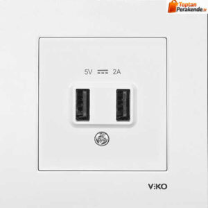 Viko Karre/Meridian Beyaz Usb 5V-2A (Çerçeve Hariç) 90967101